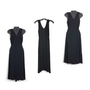 Banana Republic Sleeveless Black Midi Dress Size Small